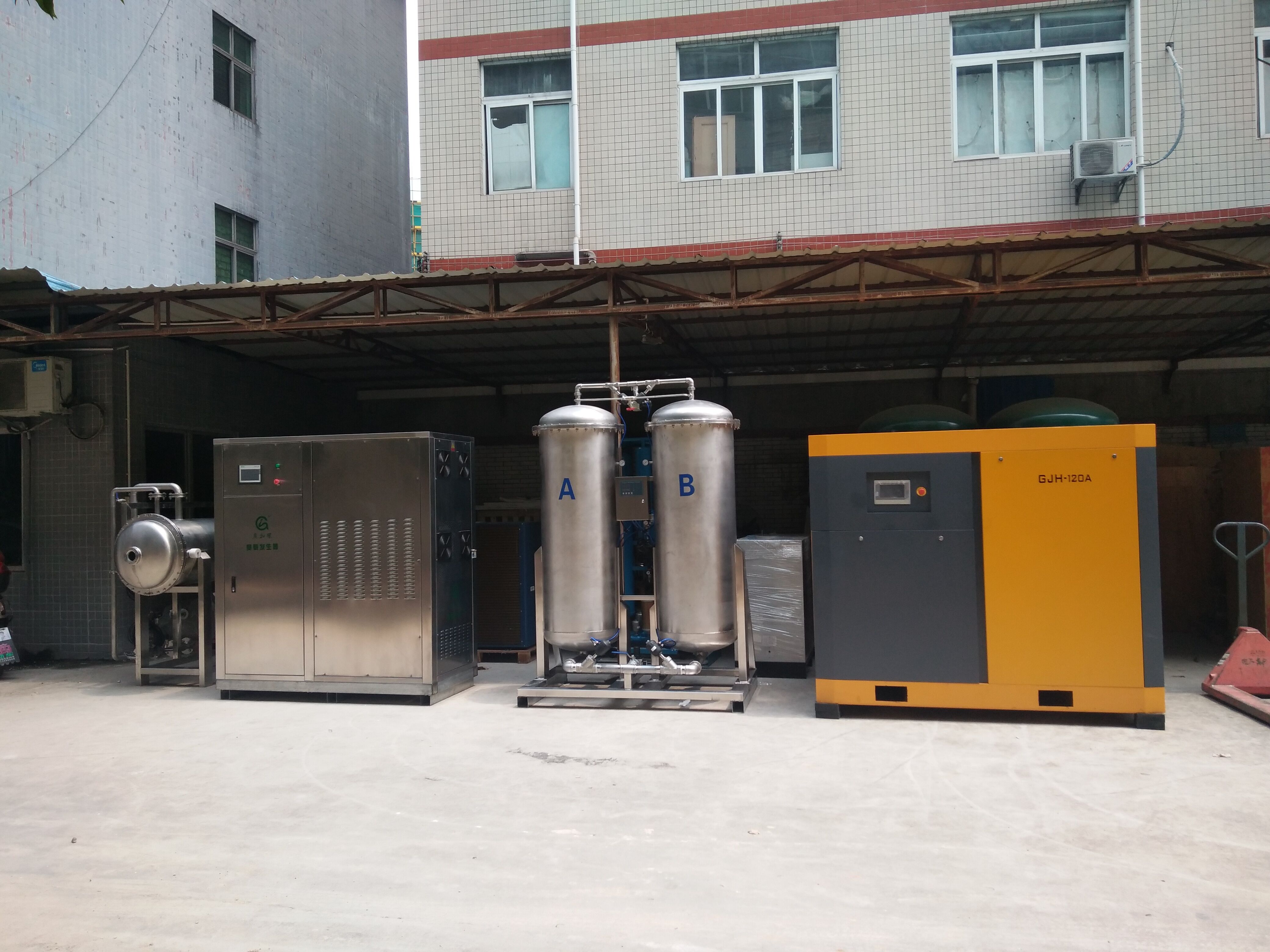 佳環(huán)8月份，出貨一套5KG氧氣源臭氧發(fā)生器應(yīng)用于洗滌廢水回水處理